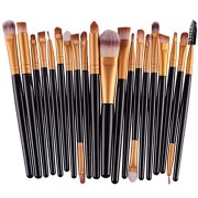 Professional Makeup Brushes 20 pcs. - Gold / Black