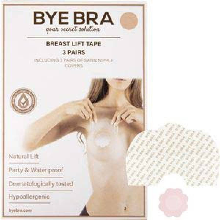 Bye Bra Push-Up Breast Tape + Silicone Nipple Covers - Size F-H