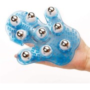 Massage Glove with rolling steel balls - ass. color