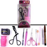 Beauty 10 sets | Eyelash curler, Dual sharpener, eyeliner, hair clippers, nails, tools, etc.