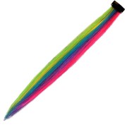 Crazy Color Clip on, Rainbow colors, 50 cm