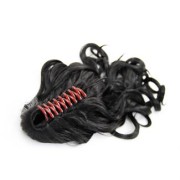 Ponytail Extensions with hair claw, Curly - Black #1