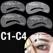 Eyebrow Stencil template cards (C1-C4) - 4 stk.