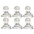 Hairspirals with Pearls - 12 pieces