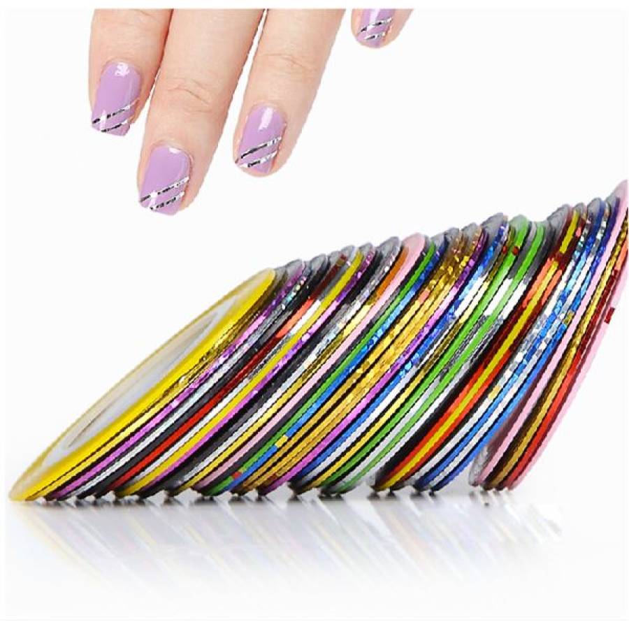 FashionGirl | Nailtape for Nail Art - 10 Pieces in Different Colors