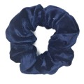 Scrunchie - Velour & elastic - Dark blue