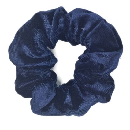 Scrunchie - Velour & elastic - Dark blue
