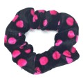 Scrunchie - Velour & elastic - Light Pink with Polkadots