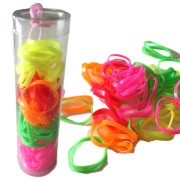 Snag Free Hair Ties in a Tube - Neon Edition - 50 Pieces