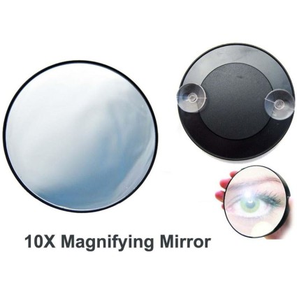 Uniq Makeup Mirror 10X Magnification with Suction - White