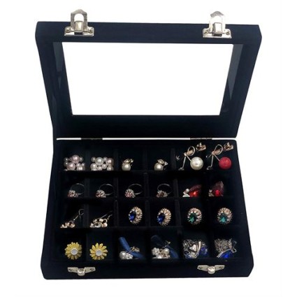 UNIQ Jewelry Box In Black Velour