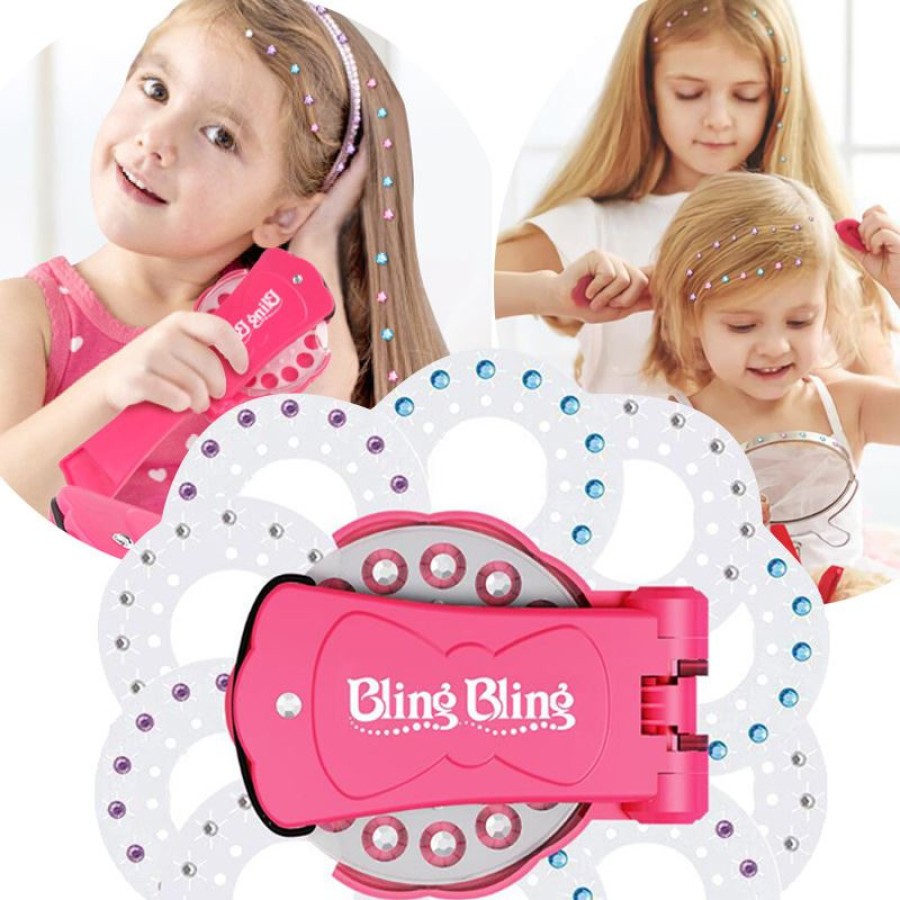 Bling Bling Hair Bedazzler Kit with 180 rhinestone / diamonds + diamond hair  machine - for kids