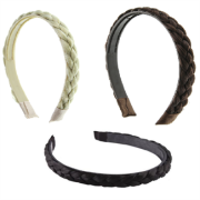 Headbands with Braided Hair in Different Colors