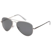 Lux Aviator Classic Pilot Sunglasses - Silver Frame