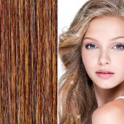 Bling Silver glitter hair Extensions 100 pcs glitter hair strand 80 cm - Coffee / mocha coloured