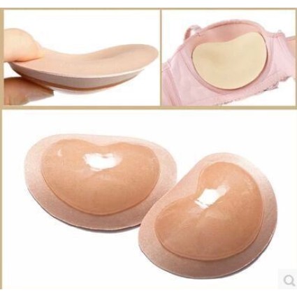 BH Pads - Heart shaped Push Up Pads to put in the Bra - Beige