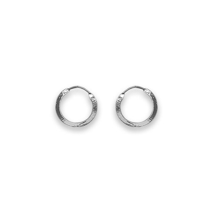 Creole Hoop Earrings for women - Silver 15 mm