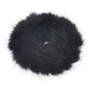Hair Elastic with Fur - Faux Scrunchie, Black