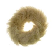 Hair Elastic with Fur - Faux Scrunchie, Light Brown