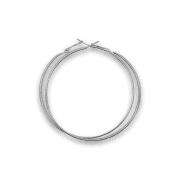 Silver Hoop Earrings 80 mm