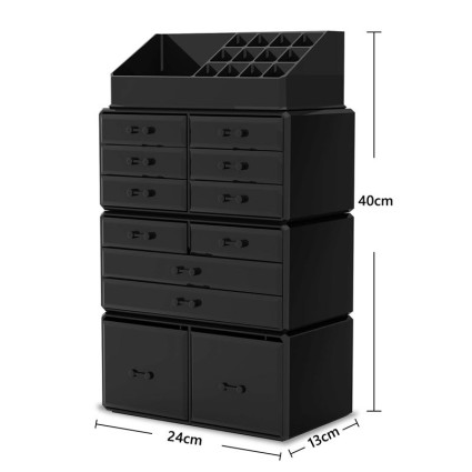 UNIQ XXL Organizer with 12 drawers and 16 spaces - Black