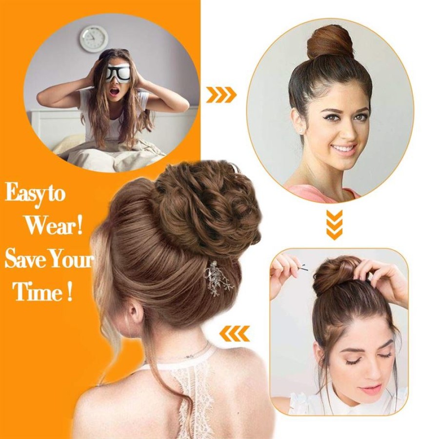 LesafeV Jaw Clamp Mini Bun Real Synthetic Hair Claw Clip India | Ubuy