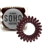 SOHO Spiral Hair Elastics, CHOCOLATE BROWN - 3 pcs