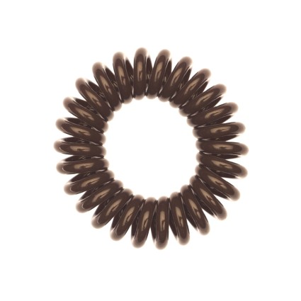 Spiral Hair Ties 3 Pieces - Brown