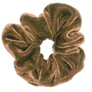 Scrunchie - Velour & elastik - Light brown