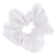 Scrunchie hair elastics - White Velvet