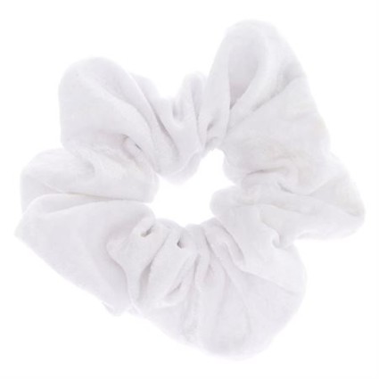 Scrunchie hair elastics - White Velvet