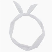 Flexi hair band with steel wire - white