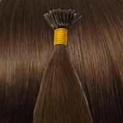 50 cm Cold Fusion hair extensions brown 4#