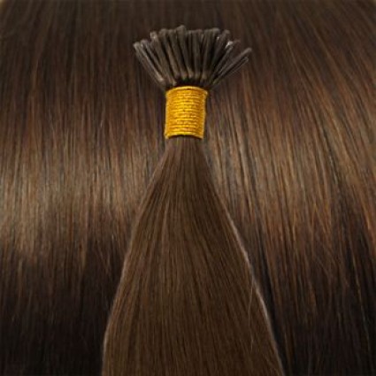 60 cm Cold Fusion hair extensions Brown 4#