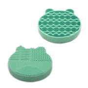 2-in-1 silicone makeup block for cleaning and storage