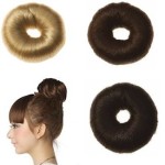 7 cm Faux Hair donut with fake Synthetic hair - Many colors 