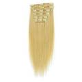 7set Fake hair extensions fiber hair Blonde 613#
