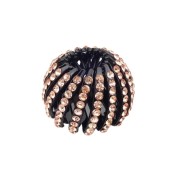 Mille ponytail spiral with rhinestone - Bird Nest Hair Clip - Rosaguld