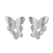 Chris Rubin - butterflies butterflies earrings - silver