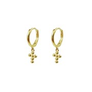 Soho cross earrings - gold