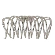 Soho Olive Metal Hair Clamp - Silver