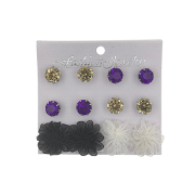 Daisy Crystal Earrings - 6 Set - Style 2