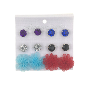 Daisy Crystal Earrings - 6 Set - Style 3