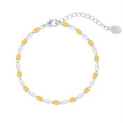 Soho kora bracelet - silver/yellow
