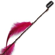 Feather Clip on Extensions Pink