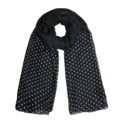 Soho dots scarf 180 x 90 cm - black