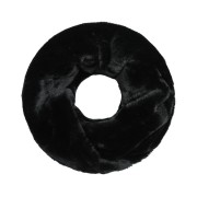 Soho Tube scarf with fur - black