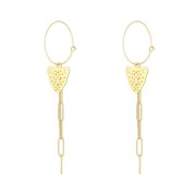 Soho tiger chain earrings - gold