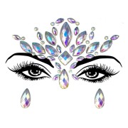 Face Jewels - Glow in the Dark Luminescent face jewelry with rhinestones/diamonds (YJ-01)