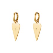 Soho Creoler / Hoop Earrings with all -sighted eye pendant - gold